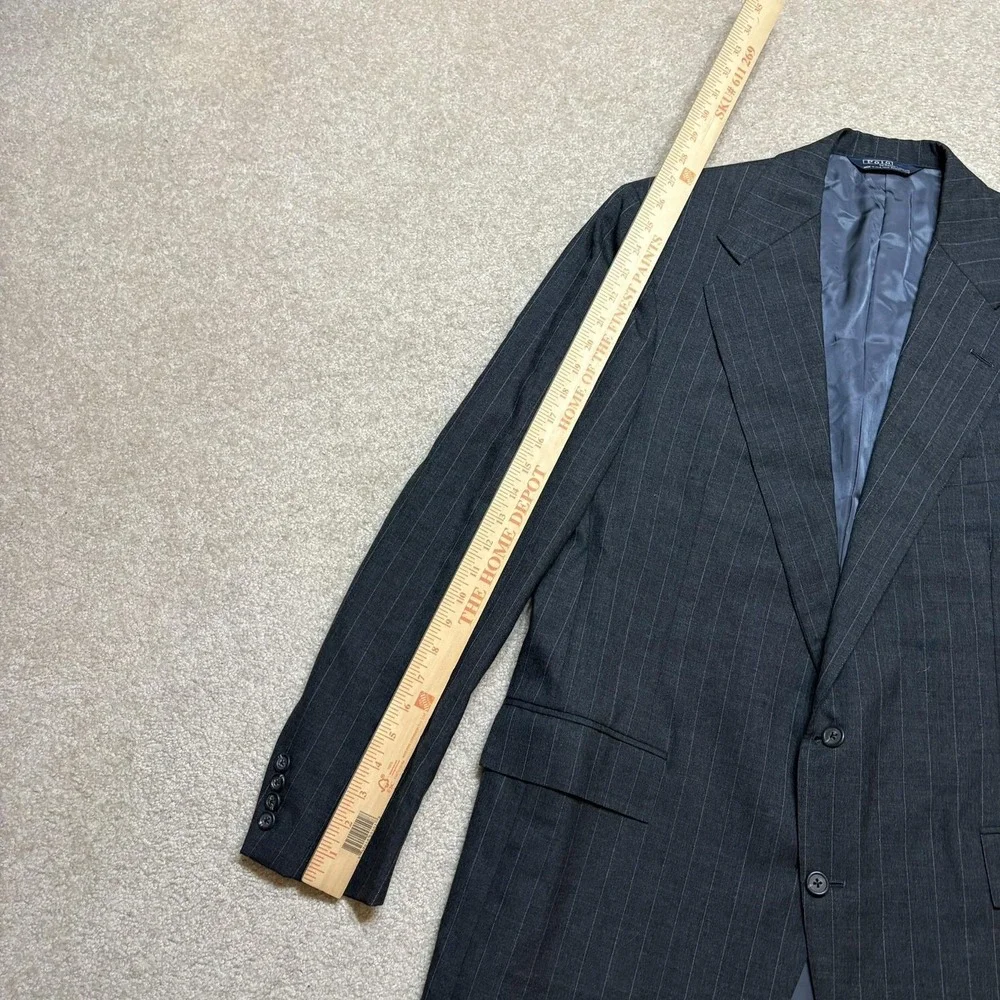 Polo By Ralph Lauren Blazer Mens 42 Pinstripe Wool Sport Coat USA Neiman Marcus